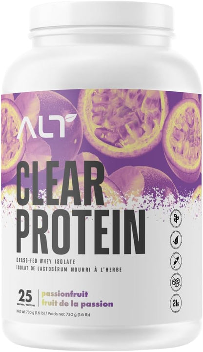 ALT 透明乳清分离蛋白，草饲蛋白 - 百香果味 730 克，25 份