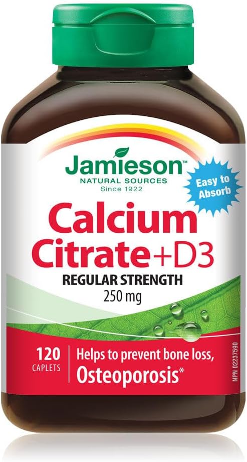 Jamieson 檸檬酸鈣+維生素D 120粒膠囊