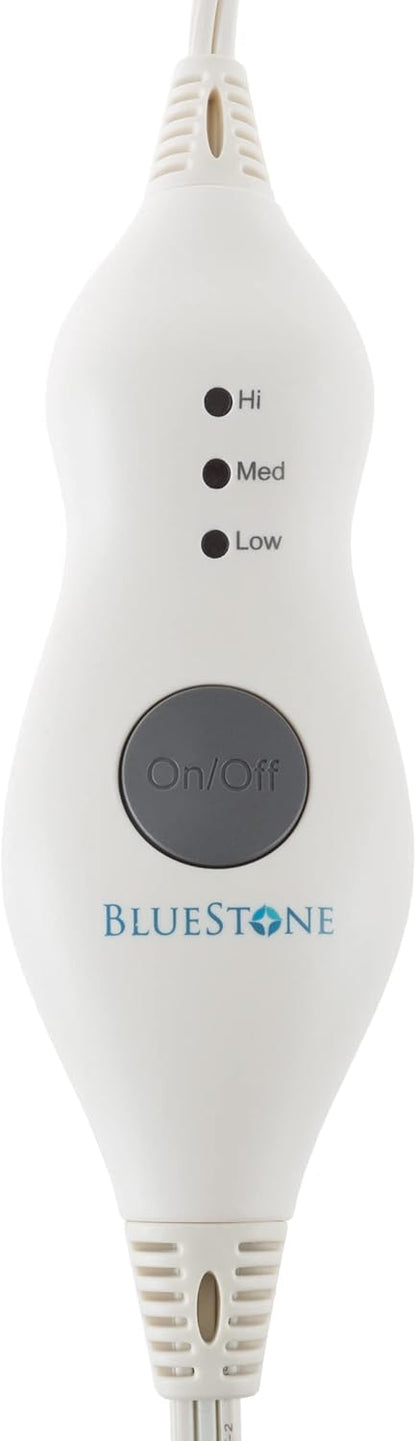 电动颈部/肩部保暖器 - 加热垫，带 3 种设置、自动关闭、前扣和长可拆卸线 - Bluestone 柔软毛绒加热包（棕褐色）