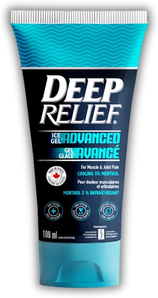 深度舒缓冰冻凝胶升级版 | 快速冷却缓解肌肉和关节疼痛 | 5% 薄荷醇配方 | 不油腻，快速吸收 | 加拿大制造 – 100 毫升