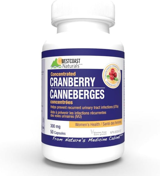 Westcoast Naturals Nature Cranberry Concentrate Capsule, 300 mg