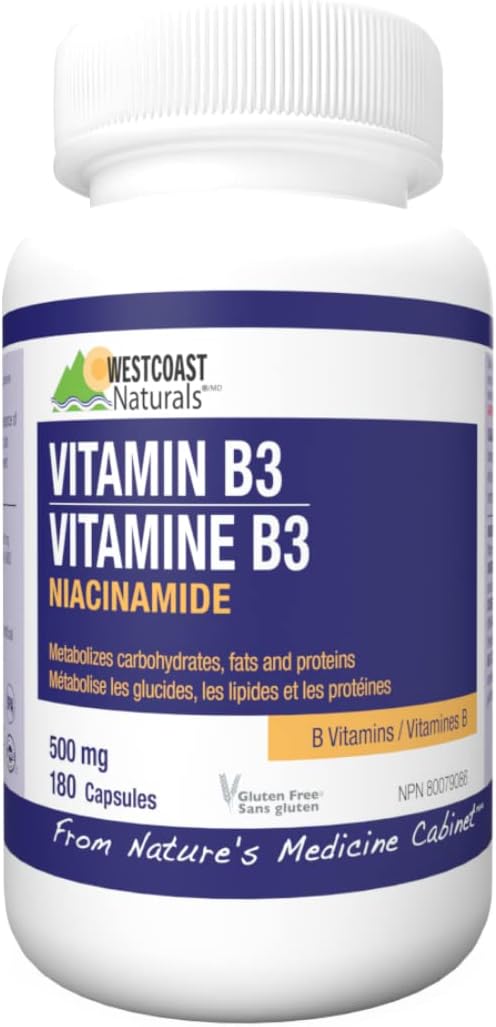 WESTCOAST NATURALS Niacinamide Vitamin B3 180 count