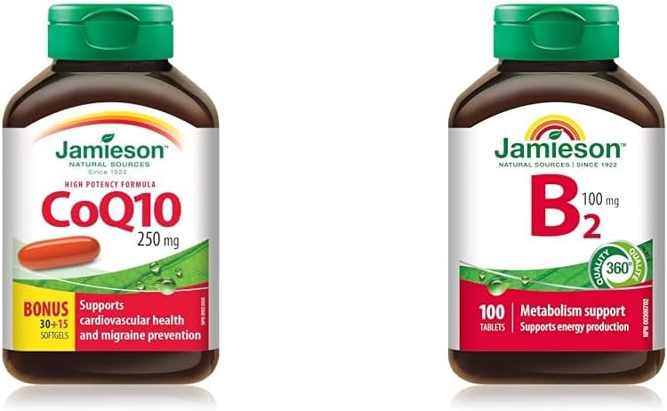 CoQ10 250 毫克超强效 - 辅酶 Q10，非转基因，无麸质和维生素 B2 核黄素 100 毫克