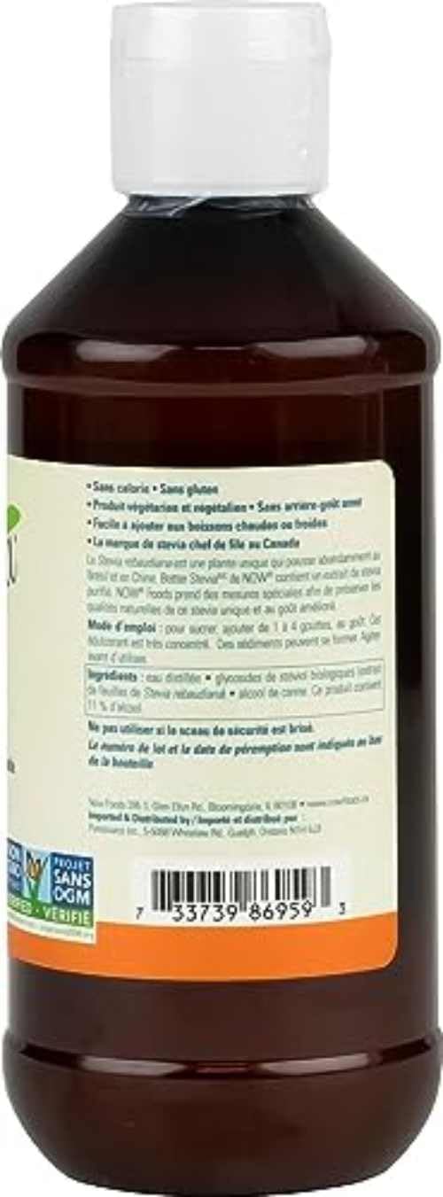 NOW Foods BetterStevia Original Zero-Calorie Liquid Sweetener, Keto Friendly, Suitable for Diabetics, No Erythritol, 237ml