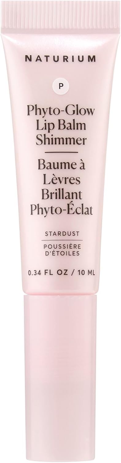 Naturium Phyto-Glow 唇膏閃光，滋養和滋潤雙唇，含乳木果油、古布阿蘇脂、植物角鯊烷和 Geodiamond 珍珠，10 毫升/0.34 液盎司，色號：星塵