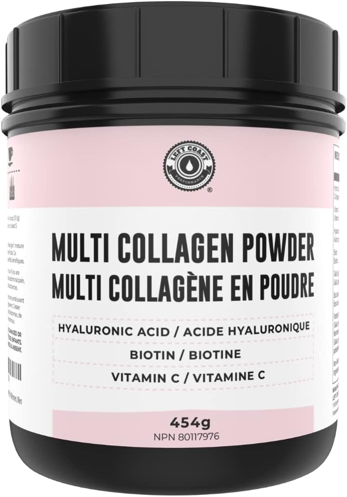 Collagen with Biotin, Hyaluronic Acid, Vitamin C, 1 lb Powder. Hydrolyzed Multi Collagen Peptide Protein. Types I, II, III, V, X, Collagen for Hair, Skin, Nails*. Collagen Supplement for Women, Men