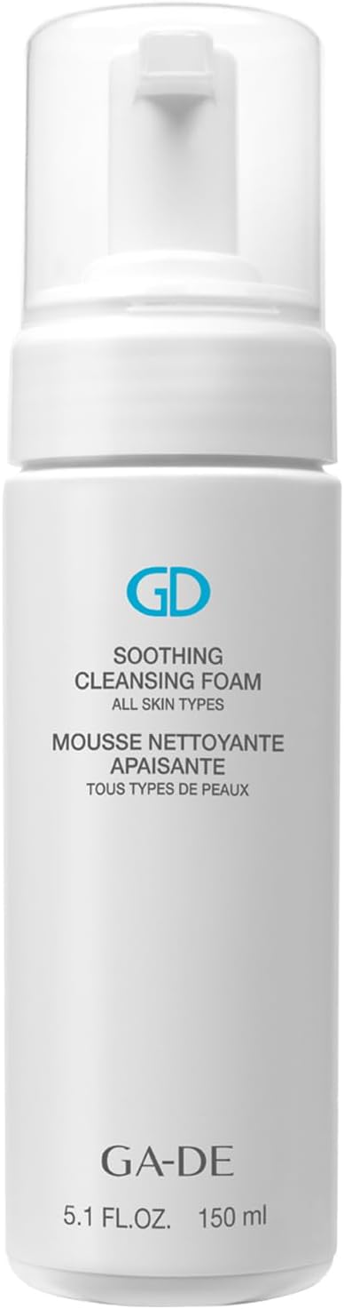 GA-DE Soothing Cleansing Foam for All Skin Types - Facial Cleanser - Enriched with Papaya, Mallow Flower, Chamomile, and Hyaluronic Acid - 5.07 oz