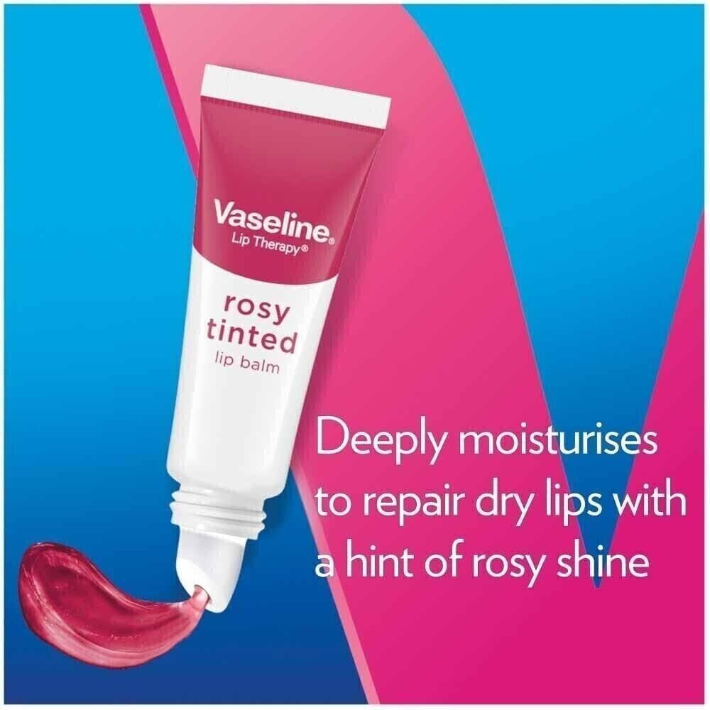 Vaseline Lip Therapy - Rosy Lips by Vaseline for Women - 2 x 0.35 oz Lip Balm