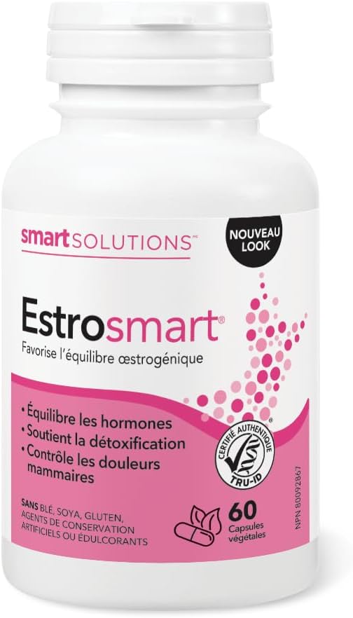 智選方案 Estrosmart 素食膠囊，平衡荷爾蒙，促進雌激素代謝，緩解乳房疼痛。蘊含 D-葡萄糖酸鈣和 DIM，不含麩質、大豆，不含人工防腐劑或甜味劑…