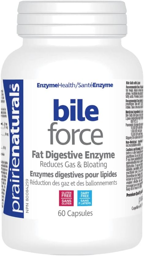 Prairie Naturals Bile-force - Bile Salt With Lipase 60 count