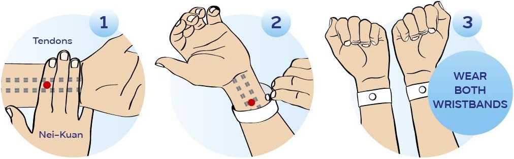 Health Life Sea-Band Mama 腕帶，緩解噁心，1 對