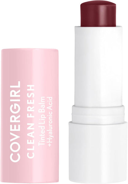 Covergirl - Clean Fresh Tinted Lip Balm, Formulated with Hyaluronic Acid for 24hr Hydration, 100% Vegan and Cruelty-free, Bliss You Berry - 600