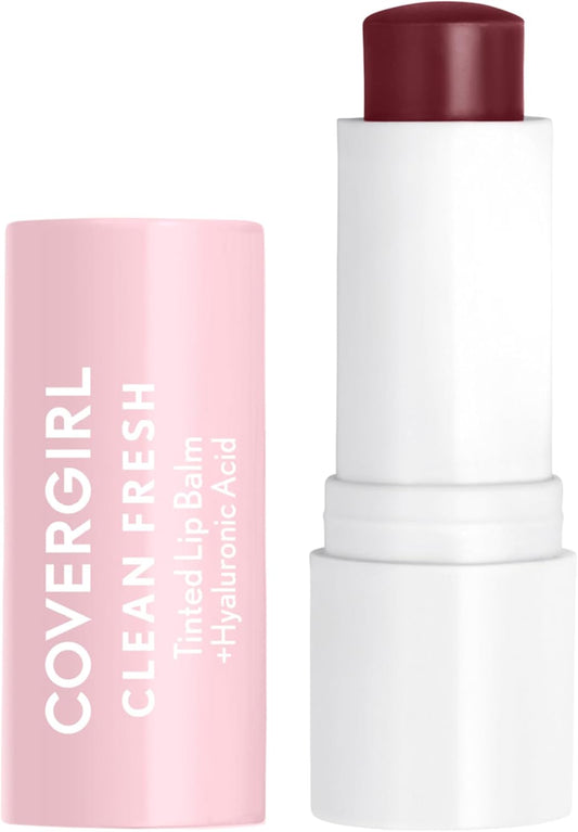 Covergirl - Clean Fresh Tinted Lip Balm, Formulated with Hyaluronic Acid for 24hr Hydration, 100% Vegan and Cruelty-free, Bliss You Berry - 600