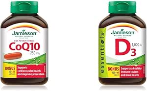 CoQ10 250 毫克超強效 - 輔酶 Q10，非基因改造，無麩質和維生素 D3 1,000 IU，240 粒（1 包）
