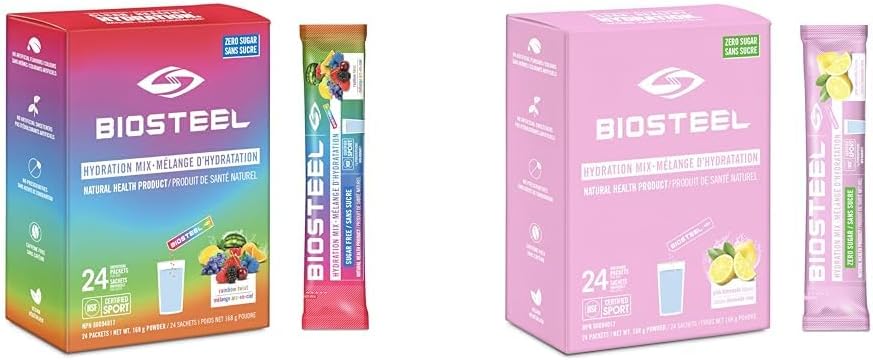BioSteel 补水混合物，美味补水，零糖，不含人工香料 & 补水混合物，美味补水，零糖，不含人工香料或防腐剂