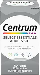 Centrum Select Essentials 50+ 複合維生素和礦物質補充劑，60 片