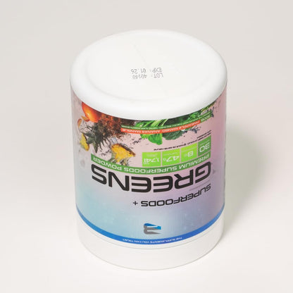 Believe Supplements 超级食品+绿色蔬菜 - 超级食品混合物 | 提升能量、免疫力和消化能力 | 富含抗氧化剂和必需营养素！（30份，菠萝芒果口味）