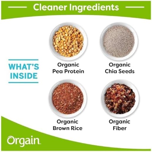 Orgain 有机植物基加拿大蛋白粉，香草豆 - 纯素、无乳糖、无麸质、无乳制品、无添加糖、无大豆、犹太洁食、非转基因，920 克（1 包）