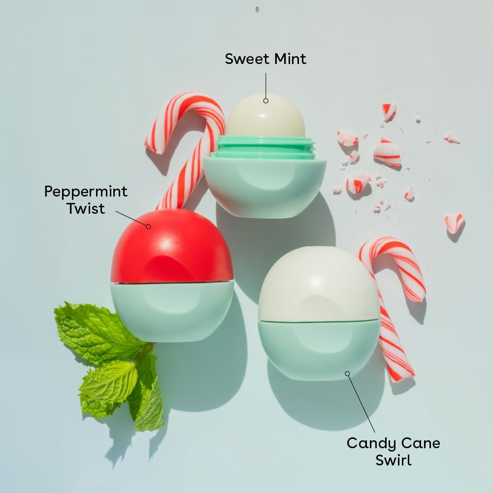 eos Holiday Candy Cane Swirl/Peppermint Twist/Sweet Mint, 21g, 3 sphere