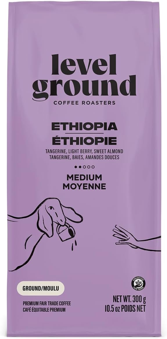 平磨咖啡 - 埃塞俄比亚单一产地 - 中度烘焙，研磨 - 公平贸易，犹太洁食 - 特色咖啡 - 滴滤式和手冲式都很棒 - 口感香甜多汁，令人愉悦 - 300克/10.5盎司