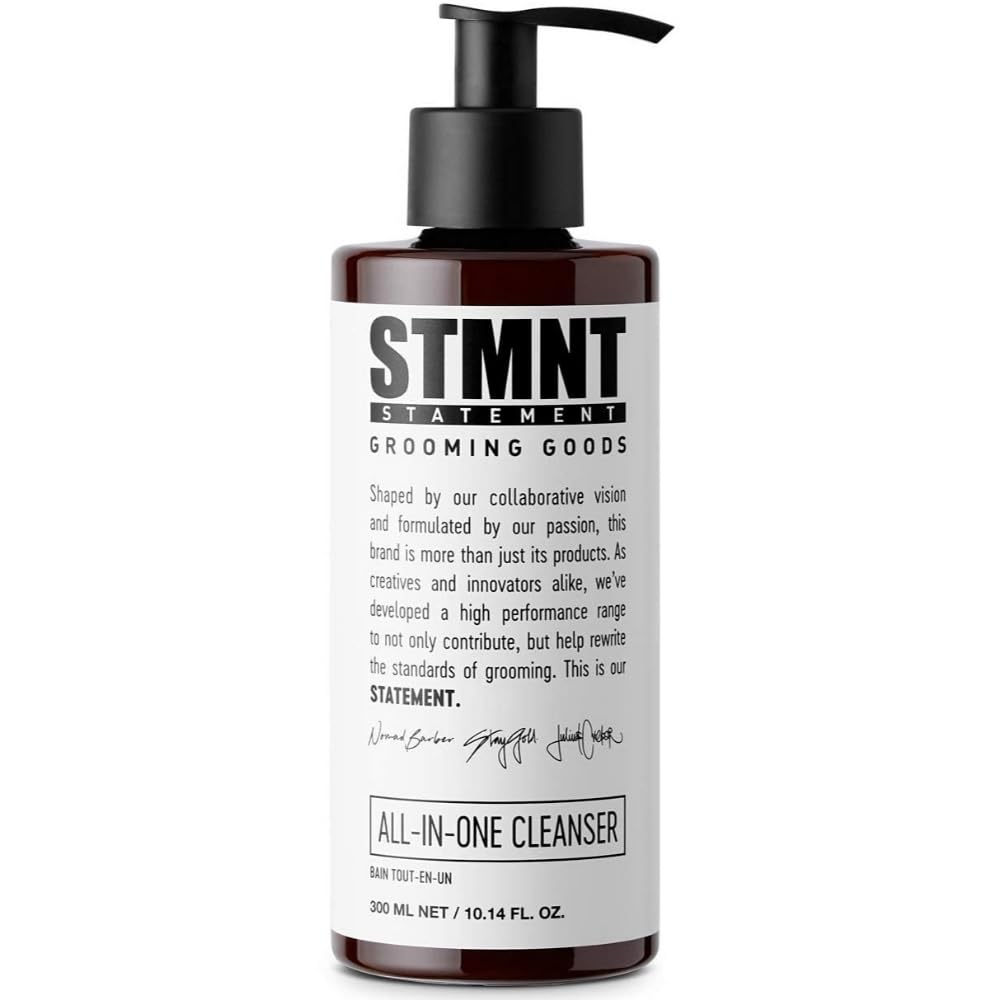 STMNT Statement Grooming Goods 多效合一日常洁面乳，男士沐浴露、洗发洁面乳，不含 SLS/SLES 硫酸盐，活性炭和薄荷醇