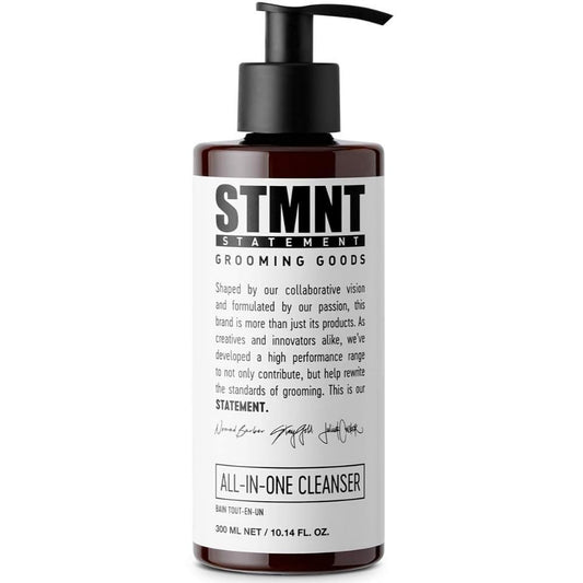 STMNT Statement Grooming Goods All In One Daily Cleanser, Mens Body Wash, Hair and Face Wash, SLS/SLES Sulfates Free, Activated Charcoal & Menthol