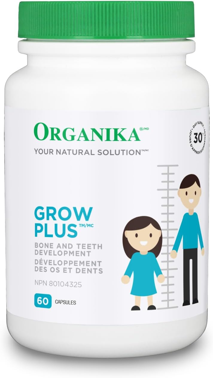 Organika Grow Plus - 幫助兒童健康骨骼發育 - 60 粒膠囊