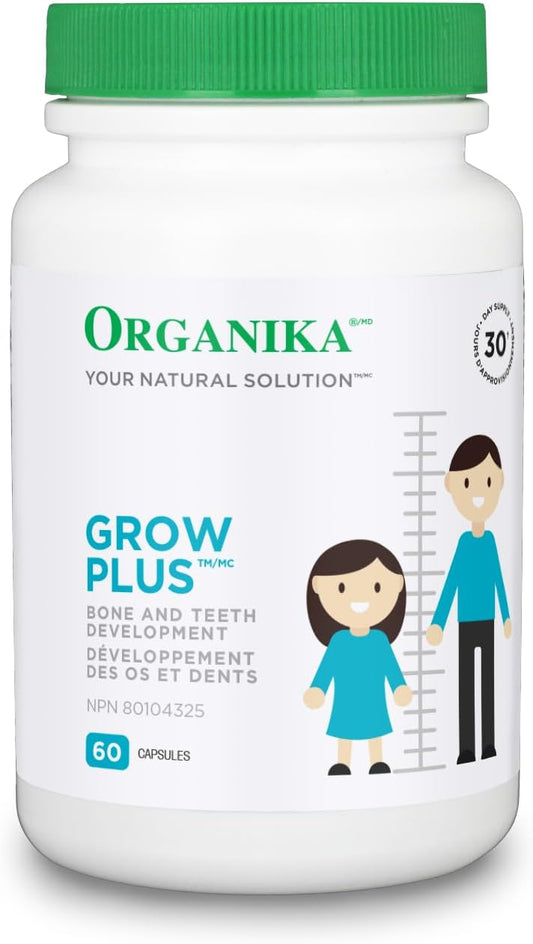 Organika Grow Plus - 幫助兒童健康骨骼發育 - 60 粒膠囊