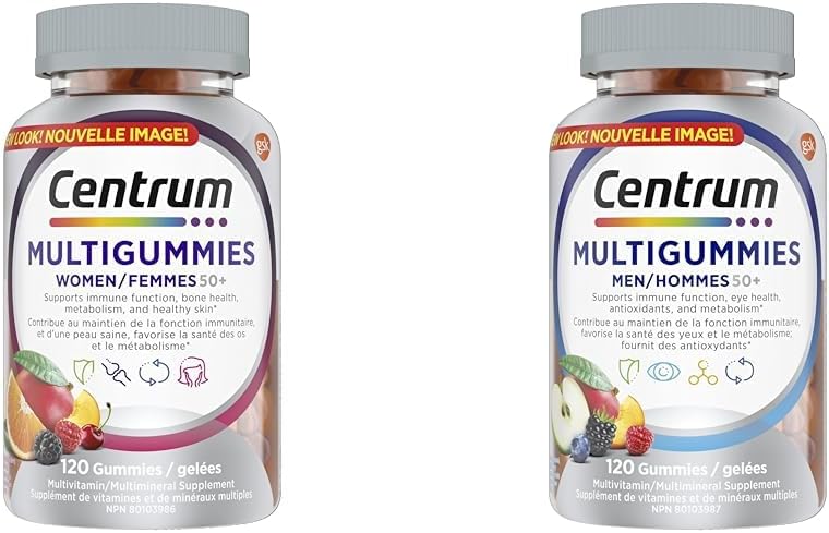 Centrum 善存男女 50 岁以上复合维生素/矿物质软糖 | 适合 50 岁以上成人