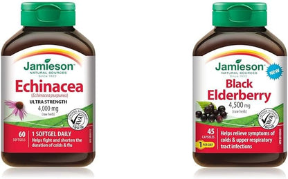 Jamieson 紫錐菊 4,000 毫克和黑接骨木果