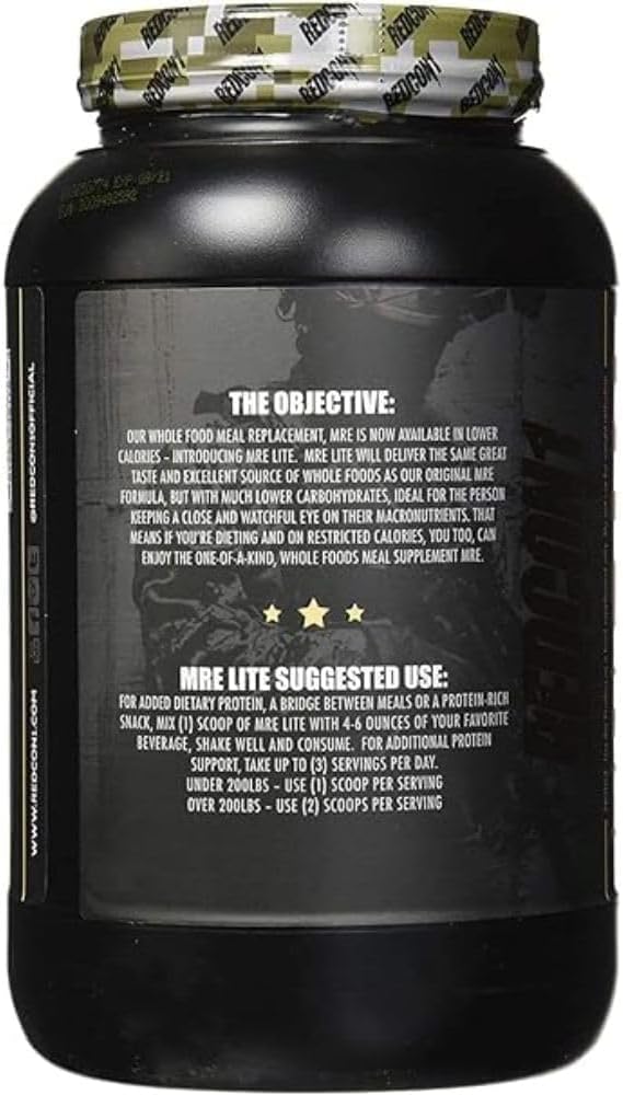 Redcon1 MRE Lite 蛋白粉 - 30 份，動物蛋白，不含乳清，不腹脹，適合生酮飲食，2 克糖，24 克蛋白質代餐（香蕉堅果麵包），1.92 磅