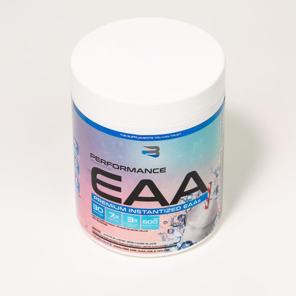 Believe Supplements 高性能 EAA - 必需氨基酸配方 | 促进肌肉恢复、性能和补水 | 提供无糖美味口味！（30 份，白色冰沙）