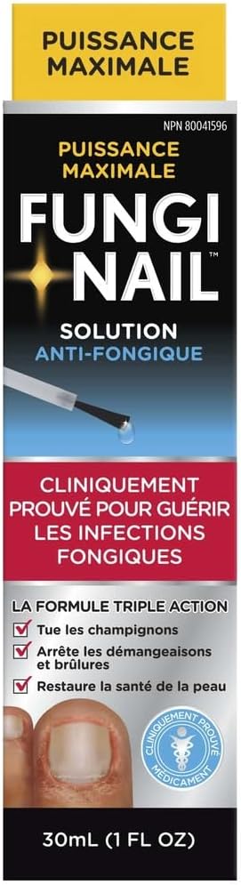Fungi-Nail 抗真菌溶液，30 毫升 - 可杀死导致灰指甲和足癣的真菌，十一烯酸含量为 25%，经临床验证可治愈真菌感染