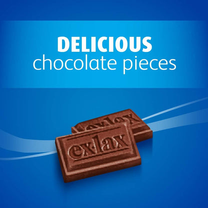 Ex-Lax 溫和隔夜瀉藥，緩解便秘，60 片巧克力片