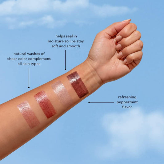 Sky Organics 有色潤唇膏，含有蜂蠟和豐富的滋養植物油混合物，保濕潤唇膏可鎖住水分並增添一抹色彩和光澤，四種口味，4 支裝。