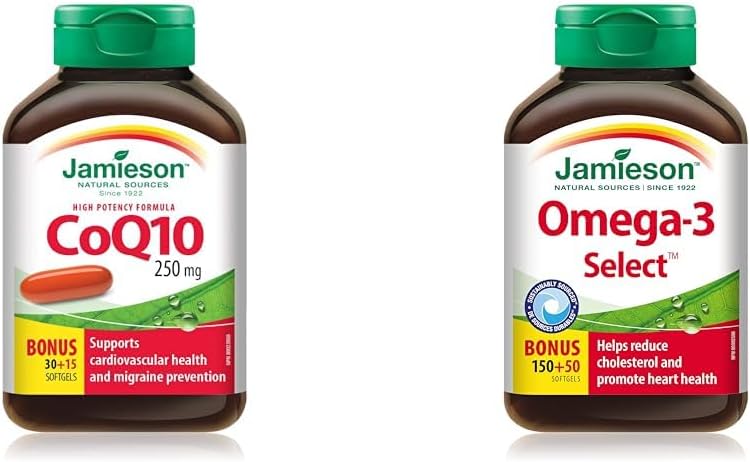 CoQ10 250 毫克超強效 - 輔酶 Q10，非基因改造，無麩質和 Omega-3 精選 1,000 毫克