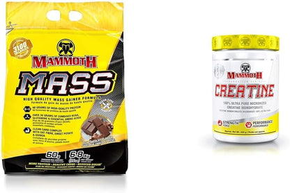 MAMMOTH MASS：增重剂、高热量蛋白粉、健身奶昔、代餐和肌酸 300 克