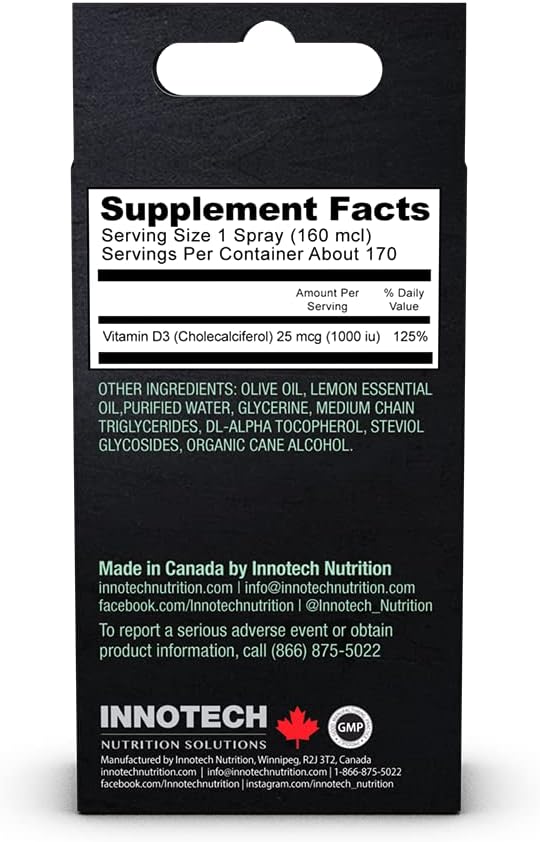 Innotech Nutrition 维生素 D3 口腔喷雾，柠檬味 - 25 毫升
