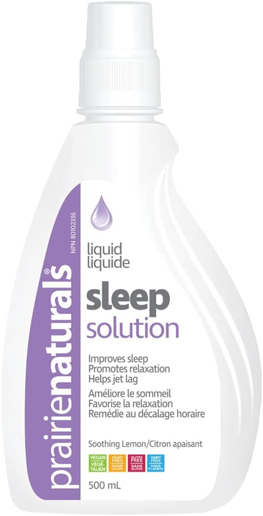Prairie Naturals 褪黑素睡眠液 500 毫升，有助于放松身心，增加睡眠时间，帮助重置睡眠周期，加快入睡。温和的柠檬口味，无需冷藏，快速起效……