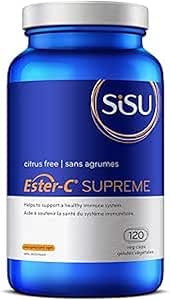 Sisu Ester-C 至尊膠囊，24 小時免疫支持，含抗氧化生物類黃酮和落葉松阿拉伯半乳聚醣，用於支持免疫系統，120 粒膠囊，不含柑橘、不含麩質、純素、非基因