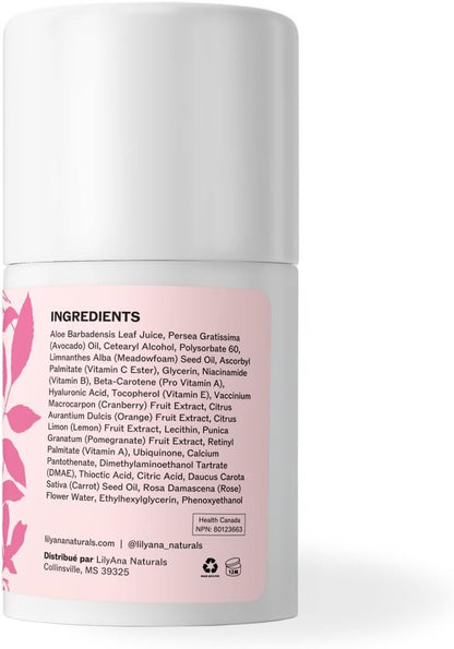 Face Cream Moisturizer for Women - Anti-Aging Wrinkle Cream for Face, Face Moisturizer For Dry Skin, Dark Spot Brightening, Rose and Pomegranate Extracts - Crème Hydratante Visage - 1.7oz