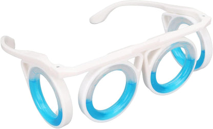 防晕动病眼镜，可折叠便携式缓解恶心眼镜，适用于成人和儿童，凸起的晕机晕船眼镜，配有 12 个芳香疗法晕动病贴片