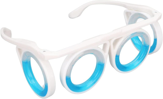 防晕动病眼镜，可折叠便携式缓解恶心眼镜，适用于成人和儿童，凸起的晕机晕船眼镜，配有 12 个芳香疗法晕动病贴片