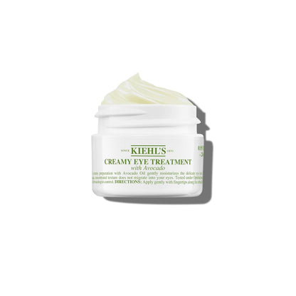 Kiehl's Avocado Eye Treatment, Nourishing and Hydrating Eye Cream, Avocado Oil and Caffeine to Energize and Invigorate Dry, Tired Eyes, 99% Naturally Derived Formula