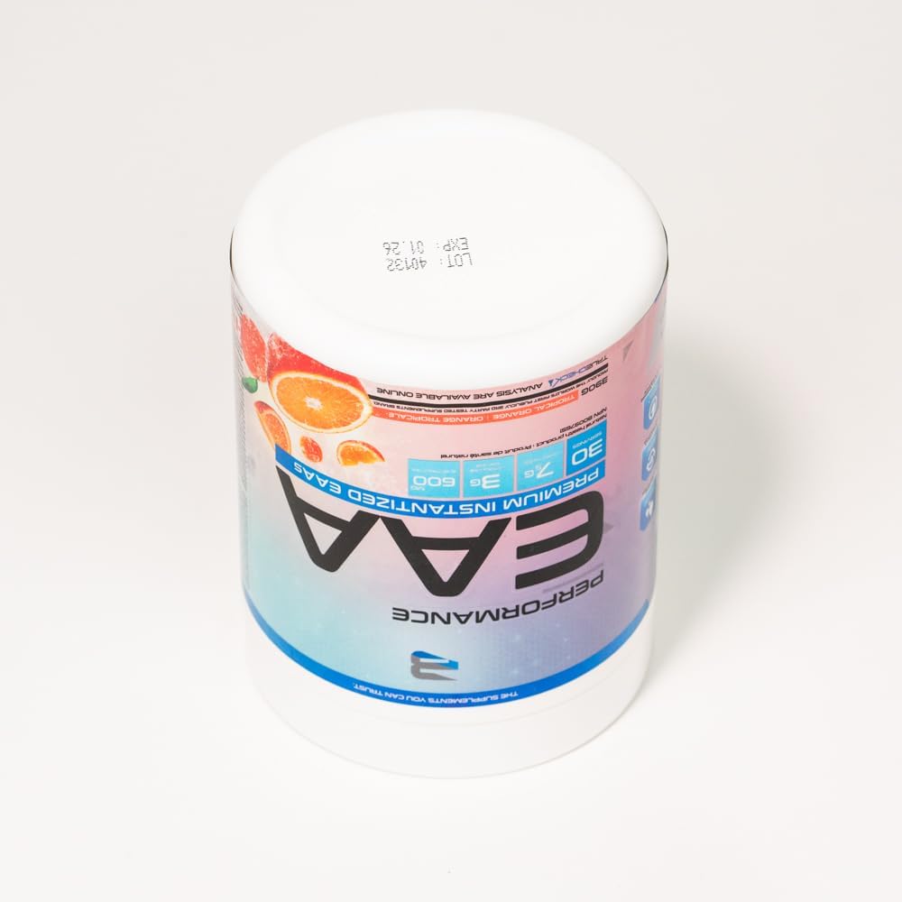 Believe Supplements 高性能 EAA - 必需氨基酸配方 | 促进肌肉恢复、性能和补水 | 提供无糖美味口味！（30 份，热带橙味）