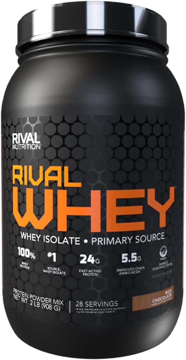Rivalus Rivalwhey 浓巧克力味 100% 乳清/分离乳清蛋白 2 磅 953 克