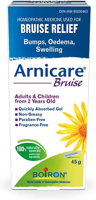 Arnica Montana 30ch，3 支装，Boiron 顺势疗法药物，多剂量管 & Arnicare 瘀伤肿胀、肿块和水肿，天然来源，45 克