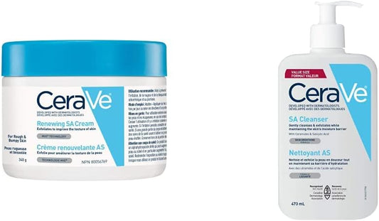 CeraVe Renewing SA Cream 340g + CeraVe Salicylic Acid Cleanser (Series SA Smoothing BHA)