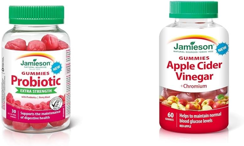 Jamieson 強效益生菌軟糖 30 粒 & 蘋果醋 + 鉻 60 粒