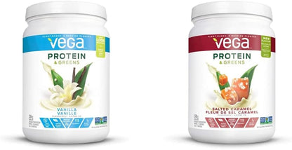 Vega Protein and Greens 香草口味（18 份）+ Vega Protein and Greens 鹹焦糖口味（17 份）植物蛋白粉套裝